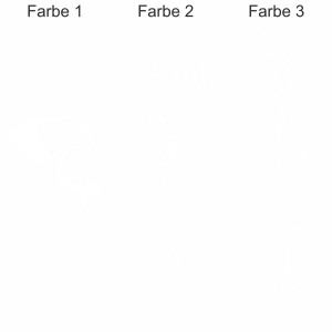 Wandaufkleber mit dreifarbigem Schmetterlingsornament