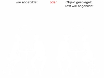 Wandtattoo Café - Ansicht Ausrichtung und Farbauswahl