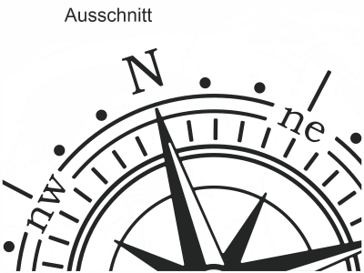 Wandtattoo Farbige Windrose - Ansicht Ausschnitt mit Farbauswahl
