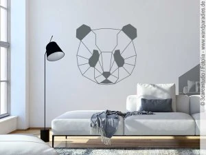 Mobile Preview: Wandtattoo mit geometrischem Panda