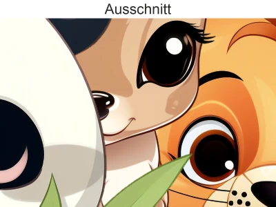 Wandtattoo Set Niedliche Tierbabys - Ansicht Ausschnitt