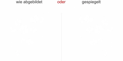 Wandsticker mit Orchideenzweig - Ansicht Ausrichtung und Farbauswahl