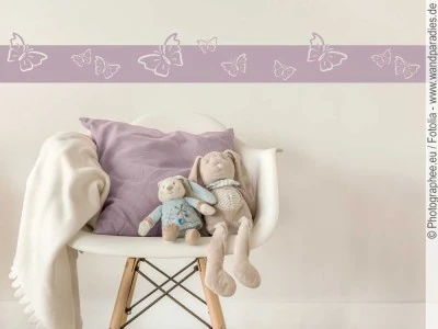 Mobile Preview: Wandtattoo mit Schmetterlingsbordüre für das Kinderzimmer