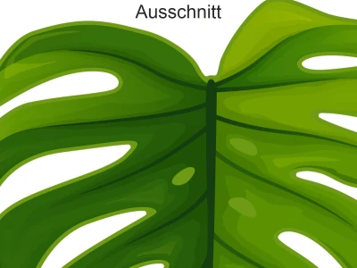 Wandtattoo Set Dschungel Pflanzen zur freien Anordnung - Ansicht Ausschnitt