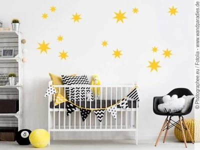 Mobile Preview: Wandtattoo Set mit Sternen für das Kinderzimmer