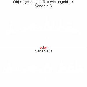 Wandtattoo mit Dresdner Skyline - Ansicht Ausrichtung mit Farbauswahl und Variante