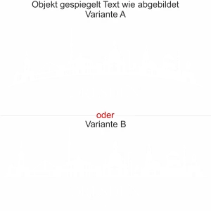 Wandtattoo mit Dresdner Skyline - Ansicht Ausrichtung mit Farbauswahl und Variante