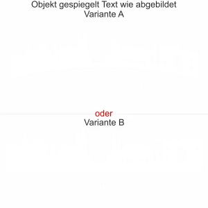 Wandtattoo mit Magdeburger Skyline - Ansicht Ausrichtung mit Farbauswahl und Variante